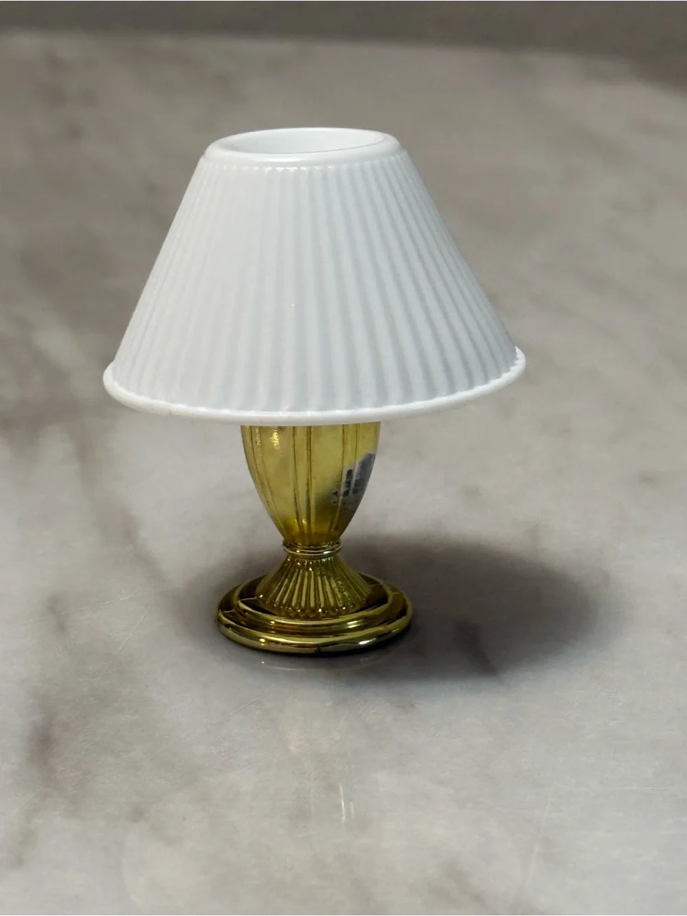 Barbie Mattel gold table lamp white lamp shade Barbie dreamhouse